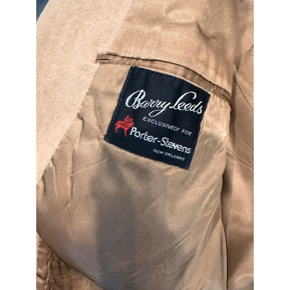 Barry Leeds Porter-Stevens Mens 100% Camel Hair Blazer Tan Sport Coat New Orlean
